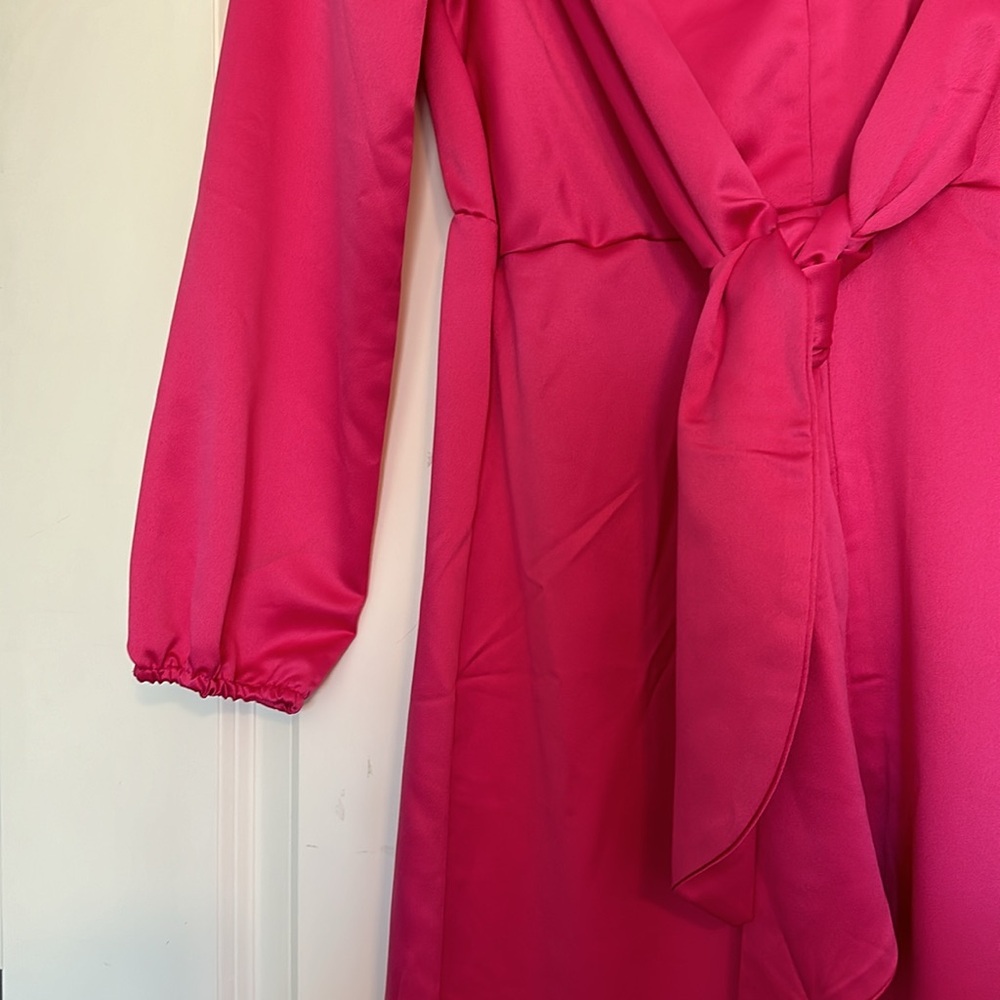 River Island Pink Satin Dress - Size 8 (UK) - Picture 4 of 7
